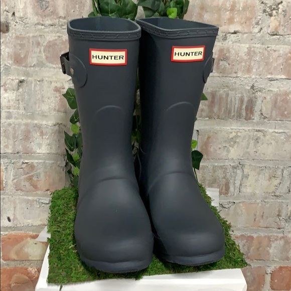 NIB Hunter Original Short Boot Dark Slate - Picture 3 of 8